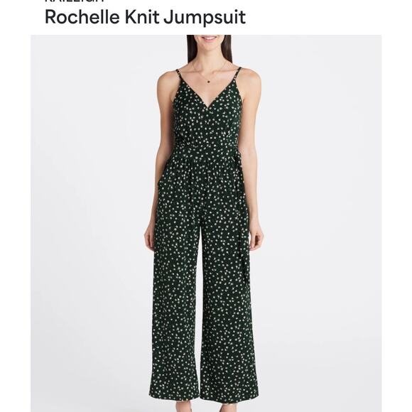 Kaileigh Pants - Kaleigh Stitch Fix Rochelle knit green floral jumpsuit lady Large office church